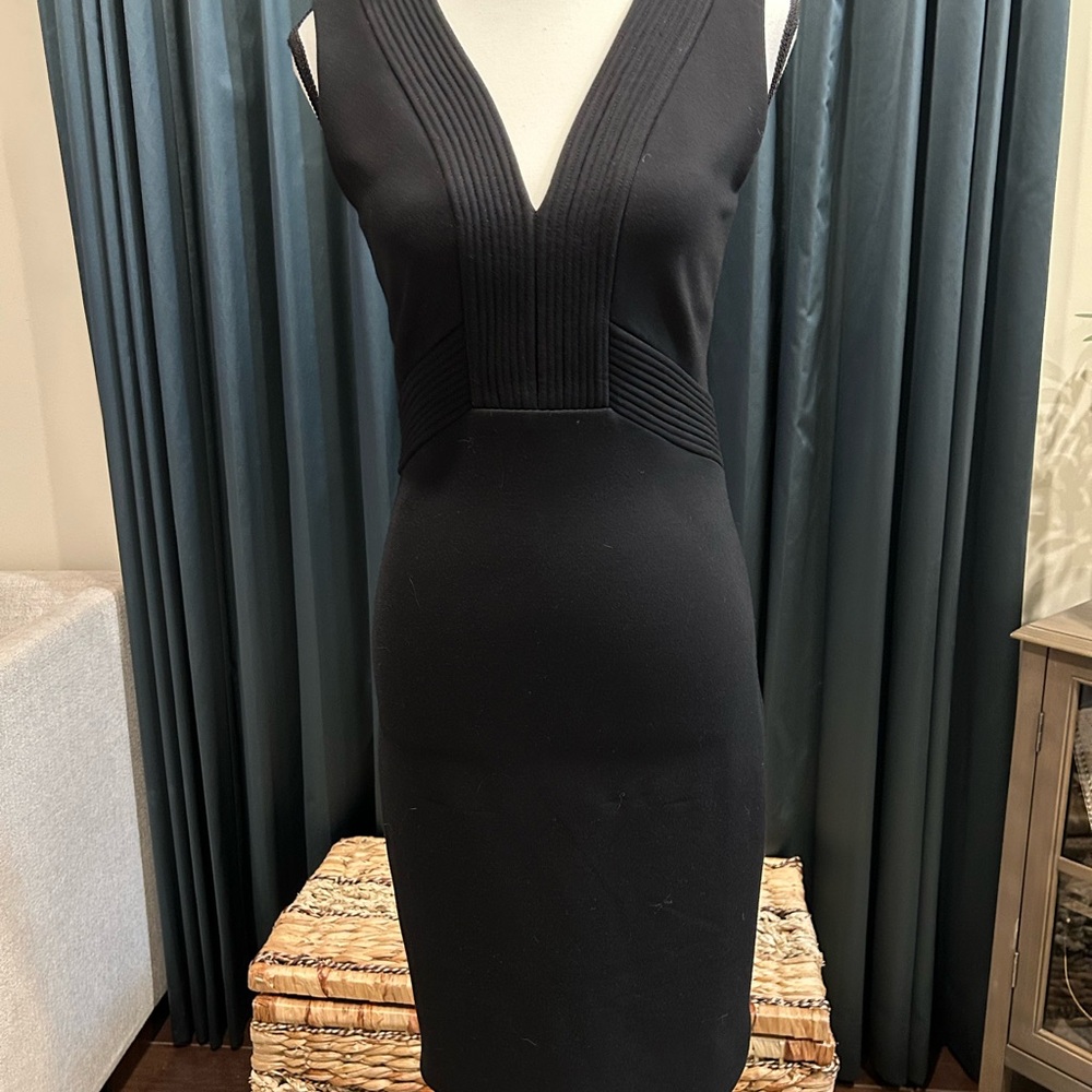 Ted Baker Black V-Neck Mini Dress